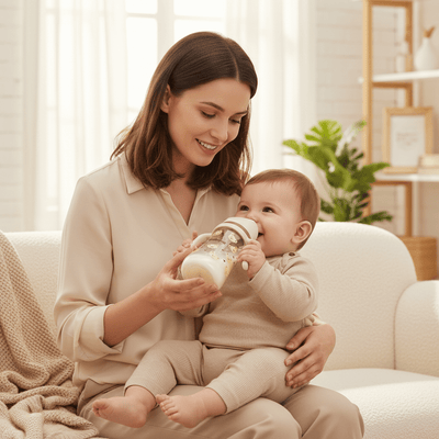 biberon-confortable-main-bebe-porte-par-maman-souriant-et-buvant