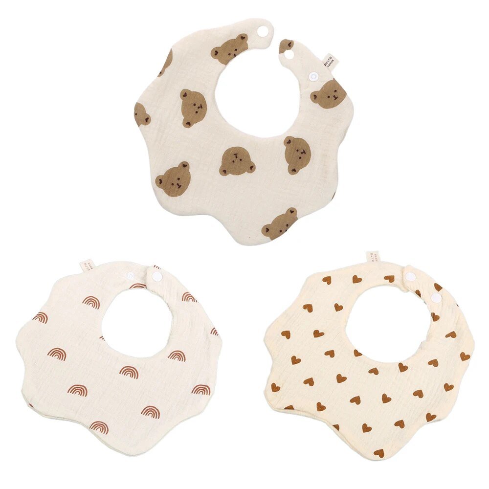bavoir-bébé-imperméable-multicouche-coton-ours-coeur-arc-en-ciel