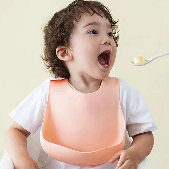 BAVOIR-BEBE-RÉGLABLE-SILICONE-RÉUTILISABLE-PÊCHE-ROSÉ