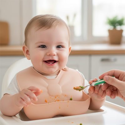 BAVOIR-BEBE-SILICONE-IMPERMÉABLE-BEIGE