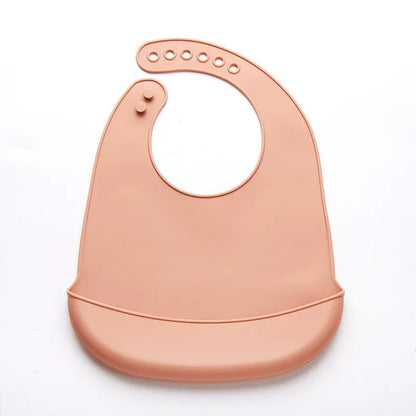 BAVOIR-BEBE-SILICONE-RÉUTILISABLE-PÊCHE-ROSÉ
