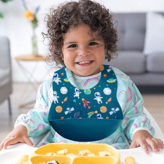 BAVOIR-BEBE-SOUPLE-PRATIQUE-ET-AJUSTABLE-EN-SILICONE-ARC-EN-CIEL