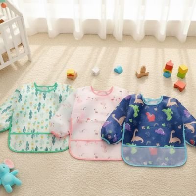 bavoir-manche-longue-réglable-imperméable-ajustable-cactus