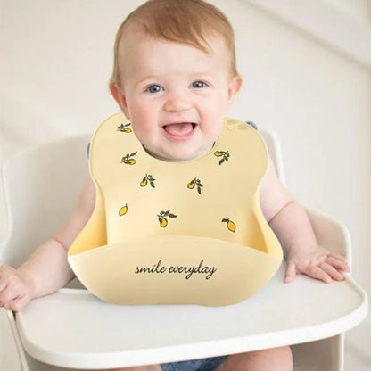 bavoirs-résistants-silicone-lavable-jaune-moutarde
