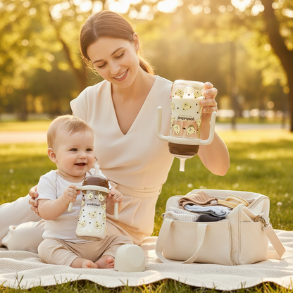 BIBERON-BEBE-MAIN-MAMAN-AVEC-BEBE-AU-PARC-EVOLUTIF-ANTI-COLIQUE-YOUKEBEI-BRUN-CAFE