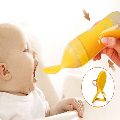 biberon cuillère alimentation propre NewBabyFeedingBottle Jaune