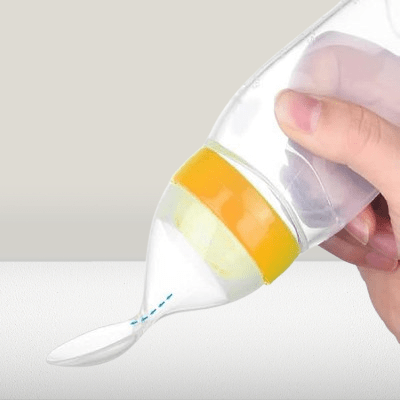 biberon cuillère résistant chaleur NewBabyFeedingBottle Jaune