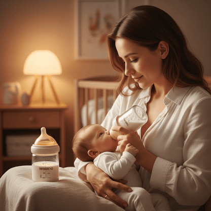 biberon-en-verre-main-maman-nourissant-bebe-la-nuit-anti-colique-youkebei-Blanc
