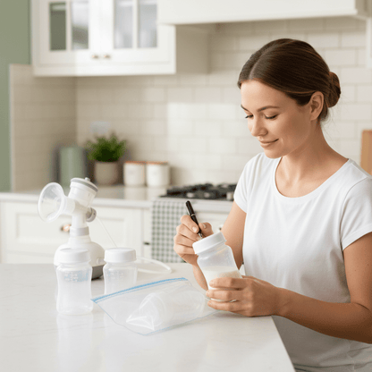 biberon-maman-étiquetant-conservation-lait-maternel-et-jus-sans-bpa-blanc