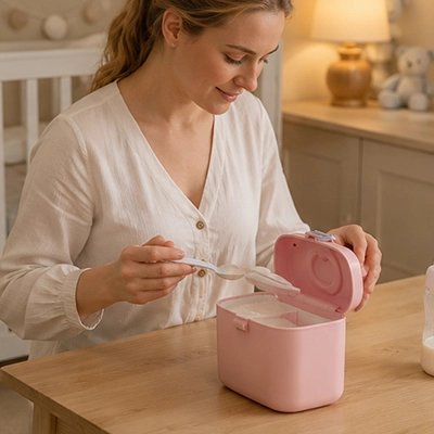 Boite doseuse lait  plusieurs compartiments  maman organisant lait