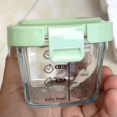 BOITE HERMETIQUE EN VERRE Compacte Et Colorée GlassFoodStorageBox Vert