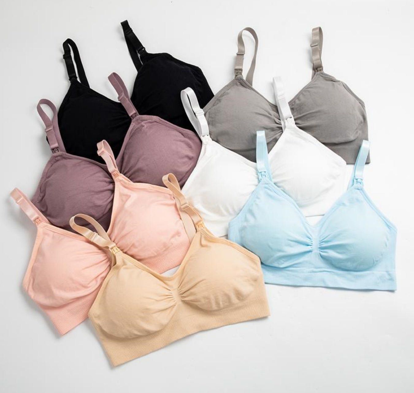 brassière allaitement bretelle ajustable ouverture facile noir 3 Pièces