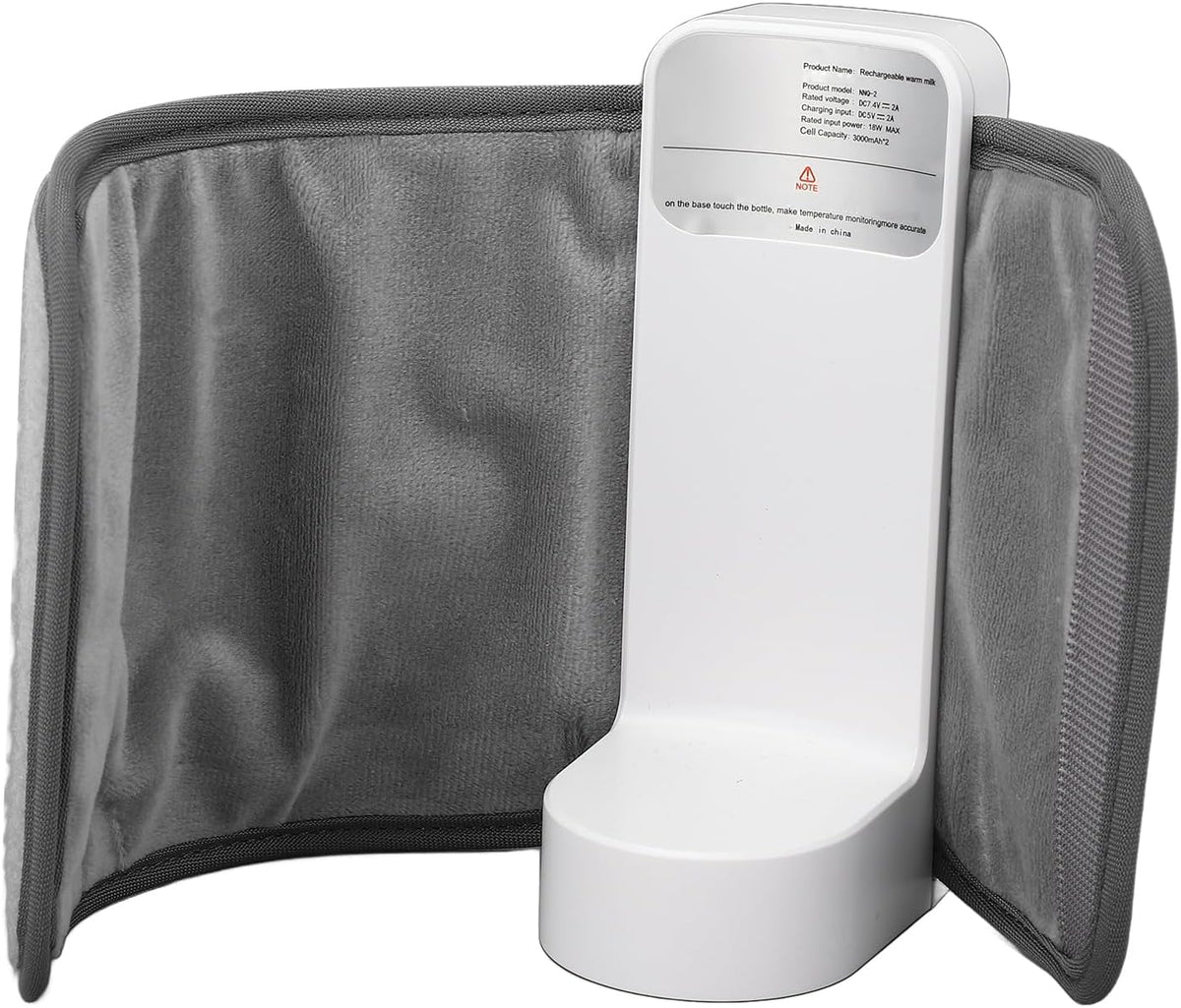Chauffe-biberon nomade gris avec contrôle de température