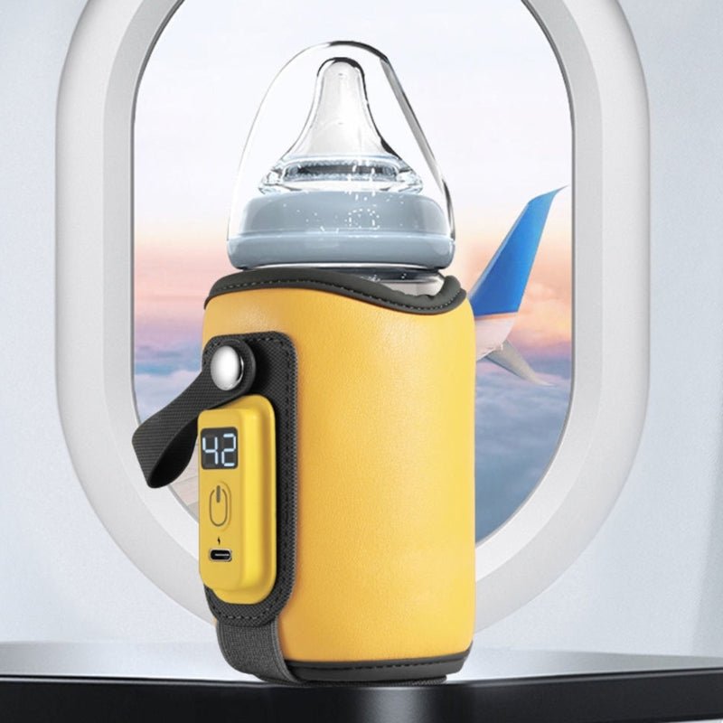 chauffe-biberon-portable-controle-de-temperature-usb-5-températures-jaune