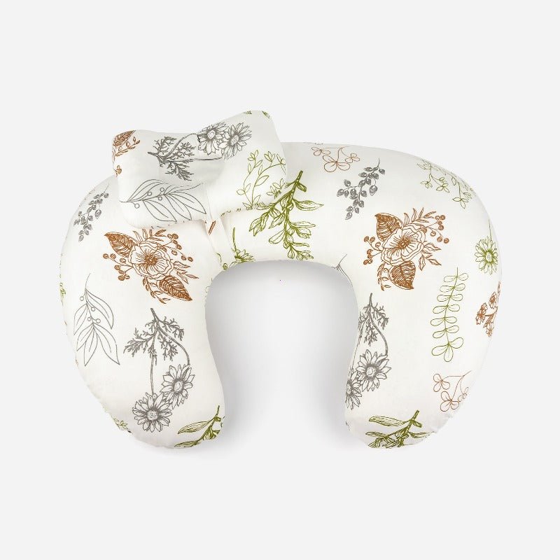 coussin allaitement blanc avec feuille ErgoConfortBio Blanc