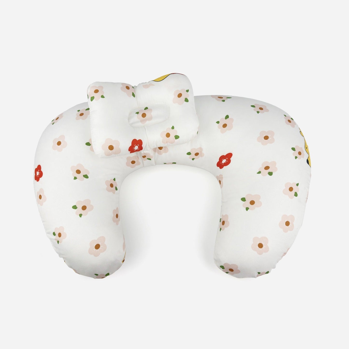 coussin allaitement blanc avec fleur ErgoConfortBio Blanc