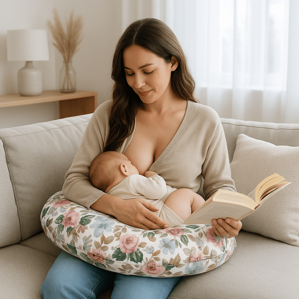 coussin allaitement confortable allaitement bébé Eveilune Floral Rose