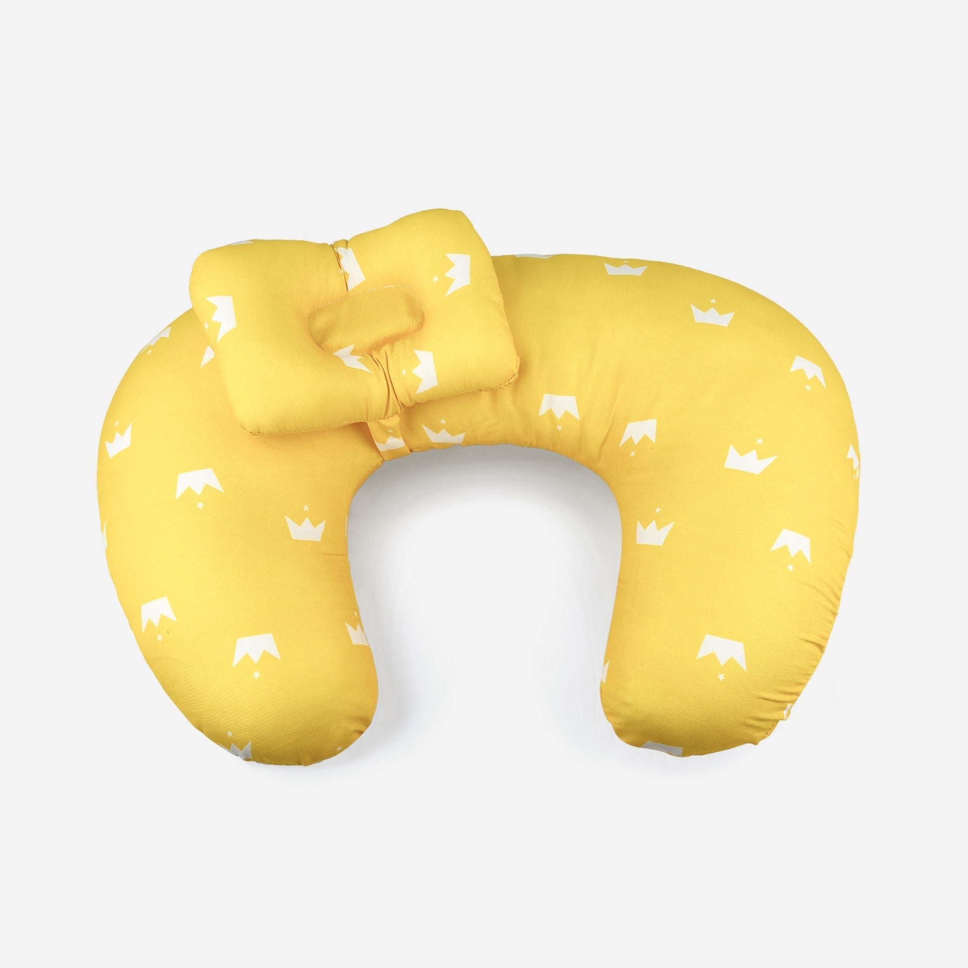 coussin allaitement jaune avec couronnes ErgoConfortBio Jaune