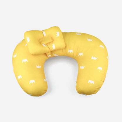 coussin allaitement jaune avec couronnes ErgoConfortBio Jaune