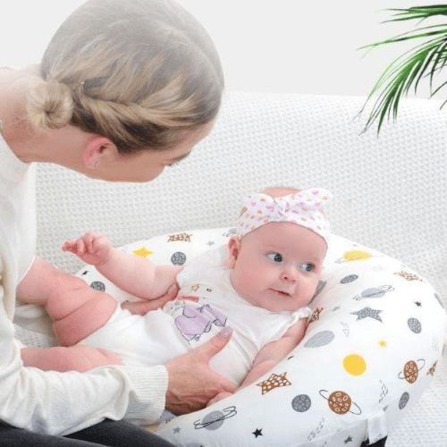 coussin allaitement maintien et hauteur parfaits pour bébé Ergoliberty Blanc