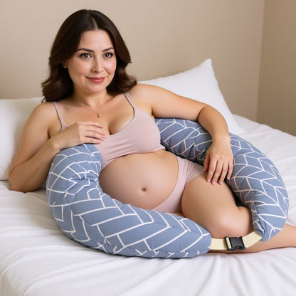 coussin allaitement polyvalent housse amovible Ergoliberty Bleu