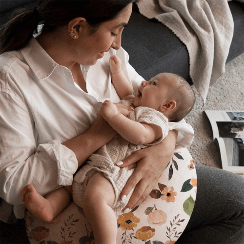 coussin allaitement rembourrage haute densité petite fleur jaune Eveilune