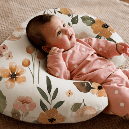 coussin allaitement soutien d'assise bébé petite fleur jaune Eveilune