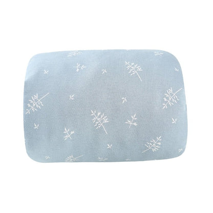 coussin d'allaitement bleu avec feuilles blanches babyserenity