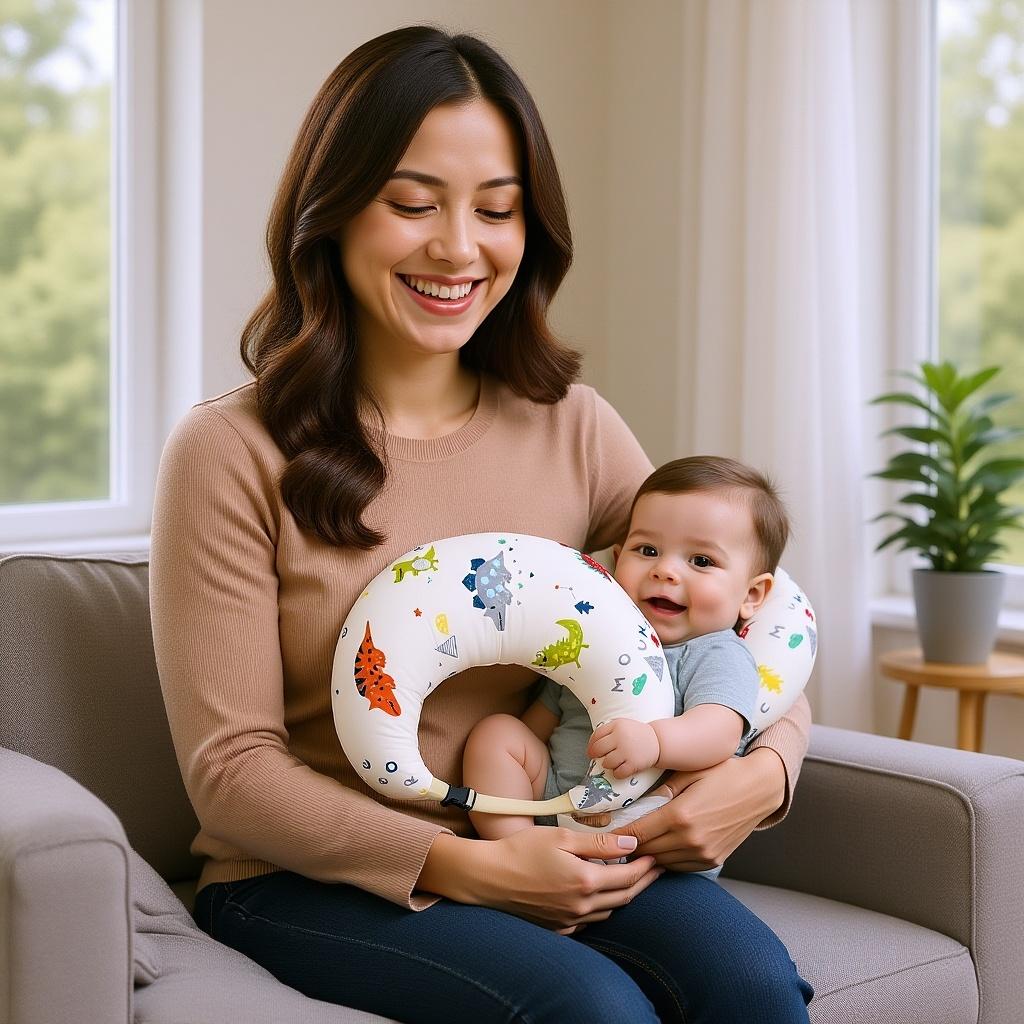 coussin d'allaitement confort optimal BabyLuxo Blanc