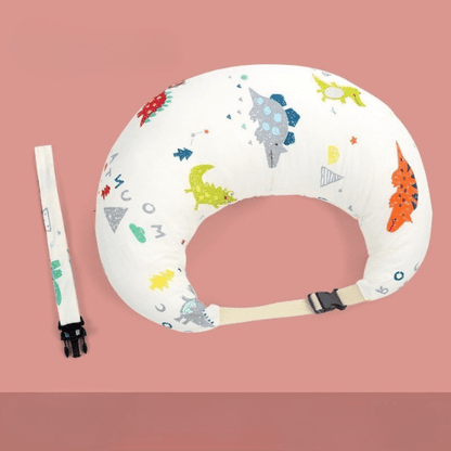coussin d'allaitement dinausaures sur fond banc babyuxo animaux