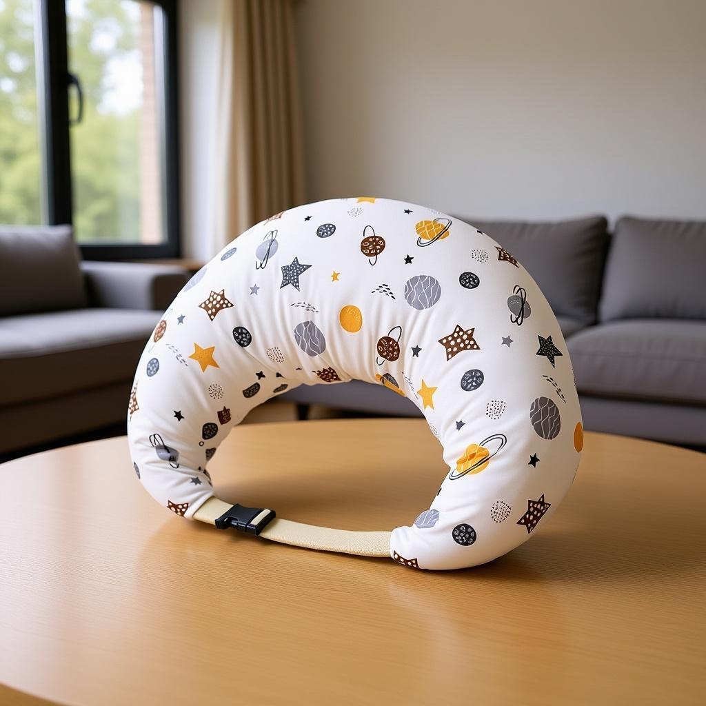 coussin d'allaitement doux et résistant BabyLuxo-Bleu