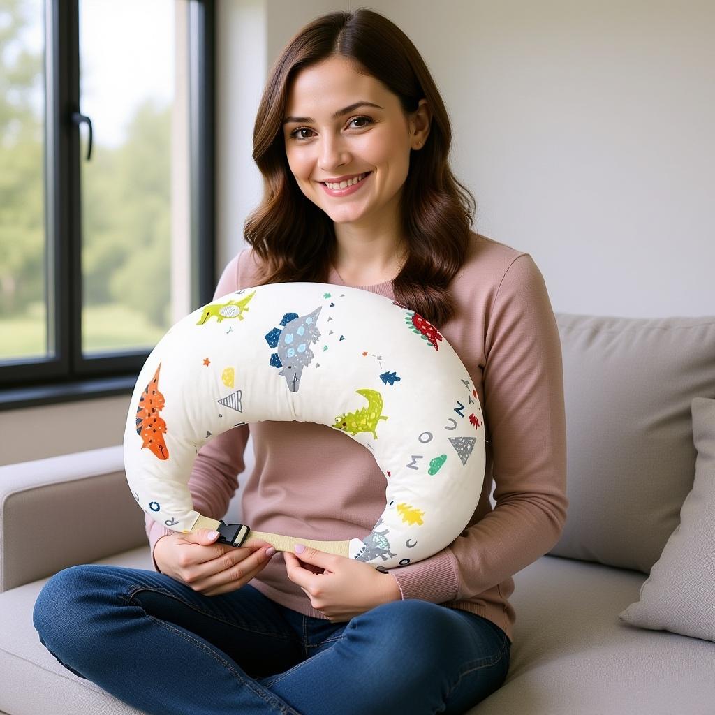 coussin d'allaitement ergonomique babyluxo animaux