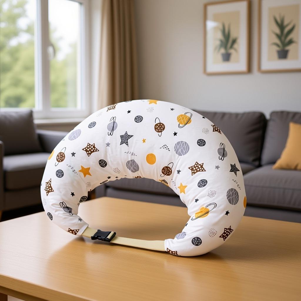 coussin d'allaitement ergonomique BabyLuxo Blanc