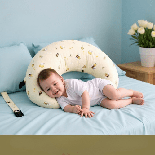 coussin d'allaitement ergonomique et confortable BabyLuxo Bleu