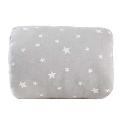 coussin d'allaitement étoiles blanches  sur fond gris perfectsupport