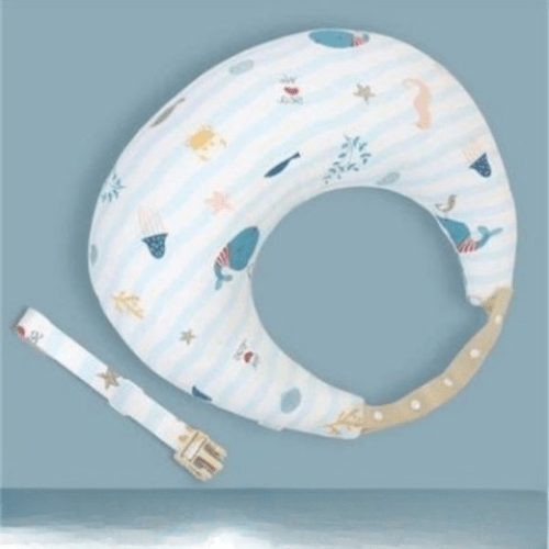 coussin d'allaitement mer sur fond blanc BabyLuxo Blanc