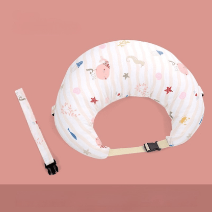 coussin d'allaitement mer sur fond blanc et rose BabyLuxo Rose