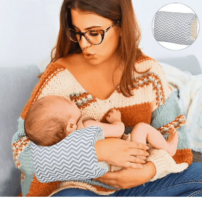 coussin d'allaitement rayures fines grises