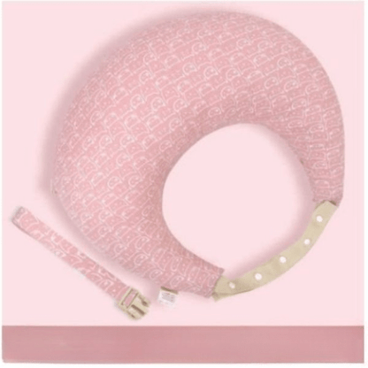 coussin d'allaitement rose avec chats BabyLuxo Rose