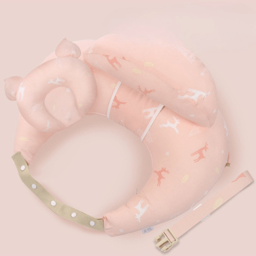 coussin d'allaitement rose pâle serenimum chaton rose