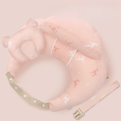 coussin d'allaitement rose pâle serenimum chaton rose