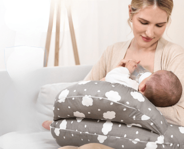 COUSSIN D ALLAITEMENT sécurisé et hauteur idéale bébé TENDRIBEL Feuille