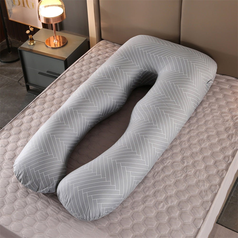 coussin de grossesse ergonomique DouceSérénité Rose Coeurs