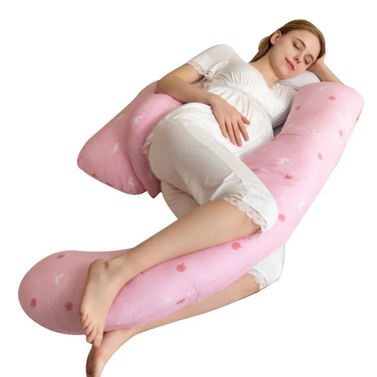 coussin de grossesse et maman enceinte Cocorine blanc multicolore