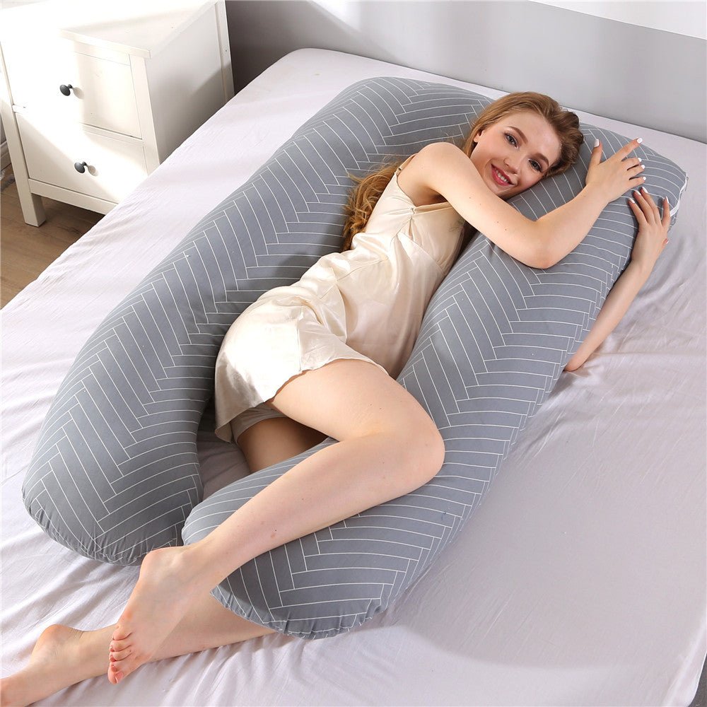 coussin de grossesse confortable maman enceinte  DouceSérénité Bleu Lapin