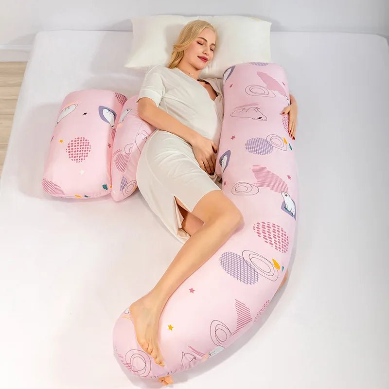 coussin de grossesse support ventral et dorsal maman Cocorine Rose Clair