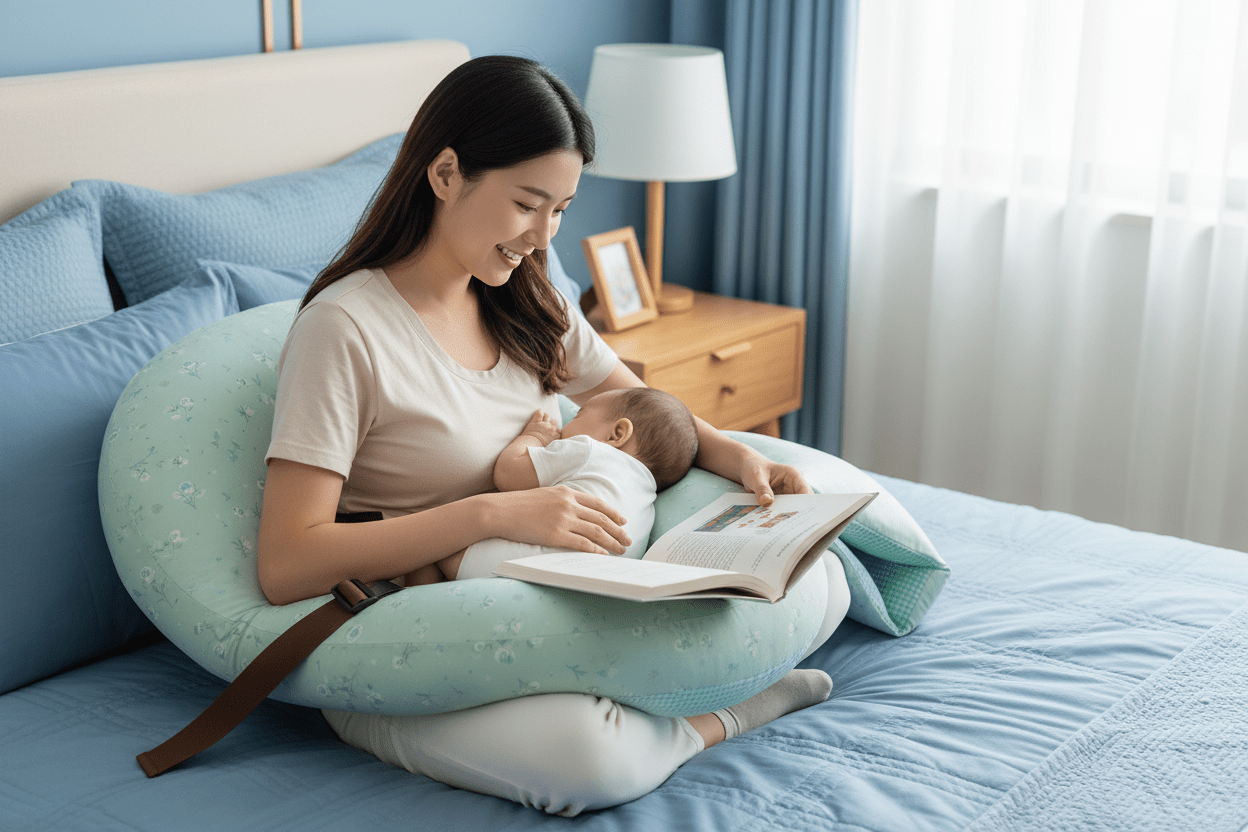 coussin de maternité soutien optimal bébé confortable sur maman Cuddlio-Confort