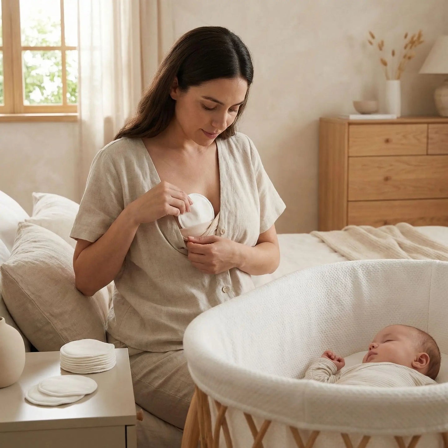 coussinet d'allaitement confort optimal maman ComfortMum Beige