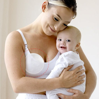 coussinet d'allaitement maman et bébé heureux Comfortbreasts Blanc