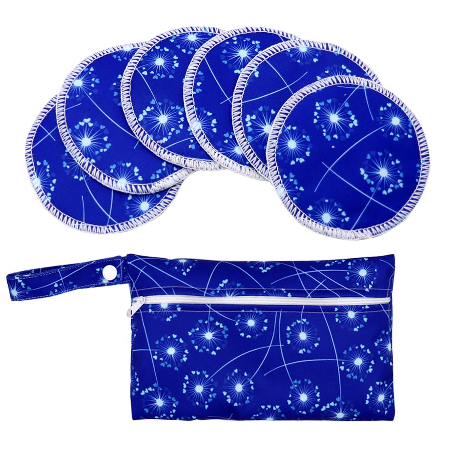 coussinets d'allaitement bleu vif Bambouni Bleu